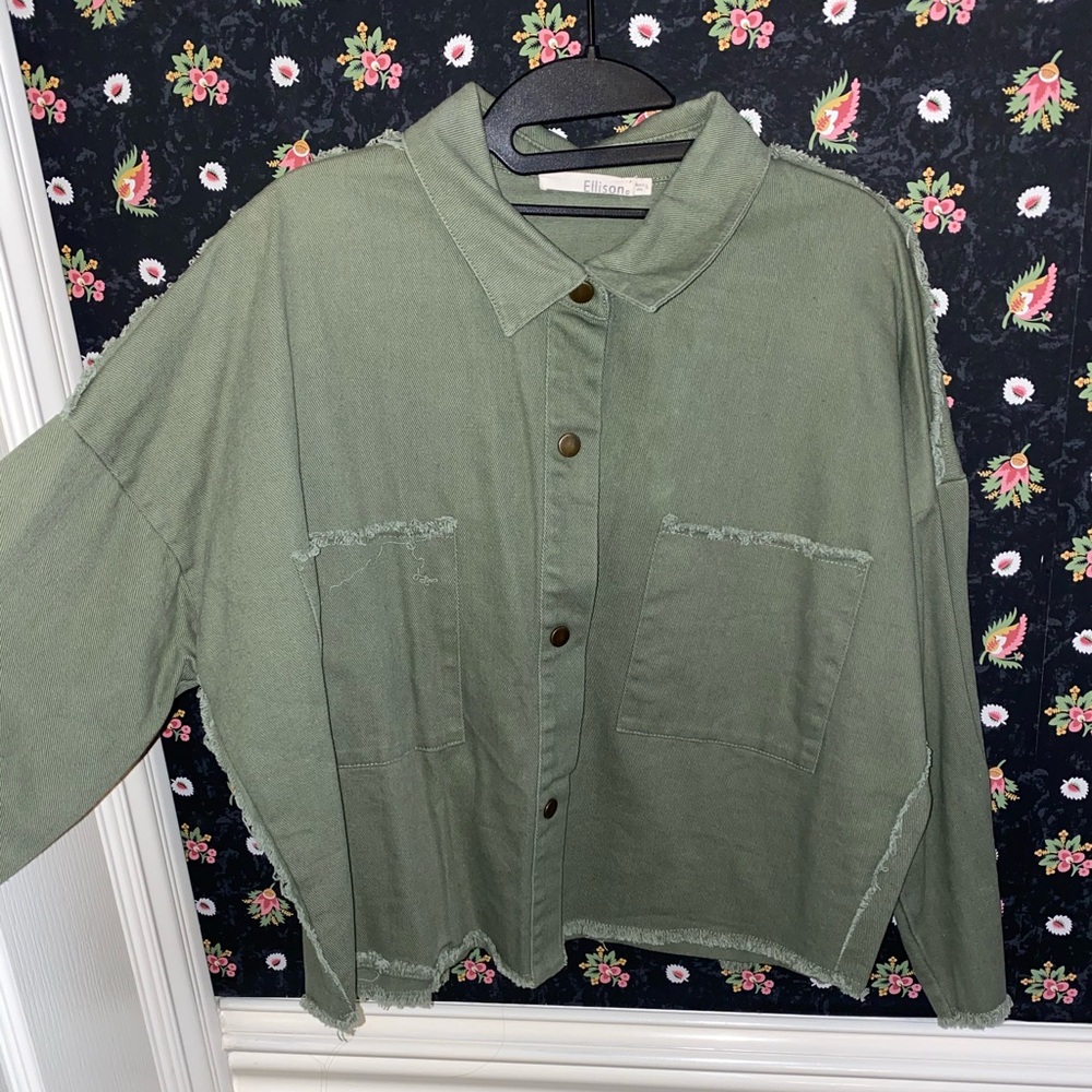 Ellison green denim jacket